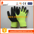 Черная латексная рабочая перчатка, финишная отделка (DNL414)